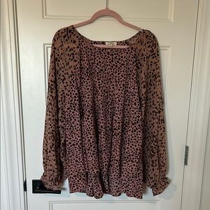 Umgee Ruffled Blouse Relaxed Fit